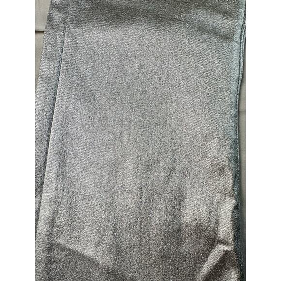Rave High Rise Kick Crop Jeans in Silver Metallic Loft Size 2 XS Pants - Picture 3 of 5